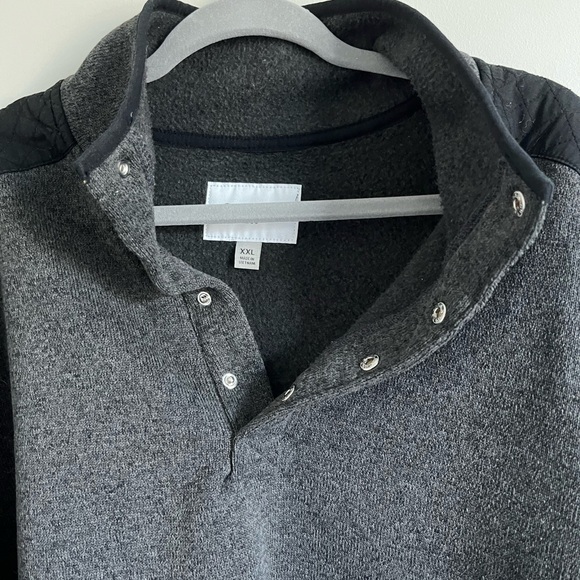 Men’s Goodfellow Quarter Button Up Fleece Sweater - Picture 4 of 5